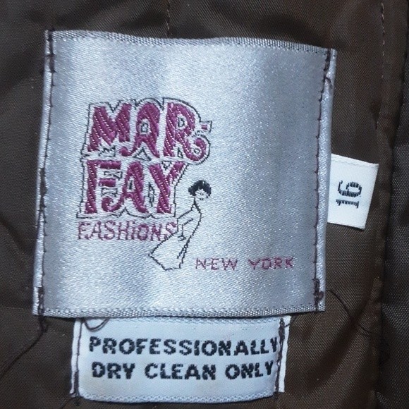 Vintage Mar Faye Quilted Puffer Belted Trench Coat Sz 16 Fits Small Winter Chic - Picture 9 of 13